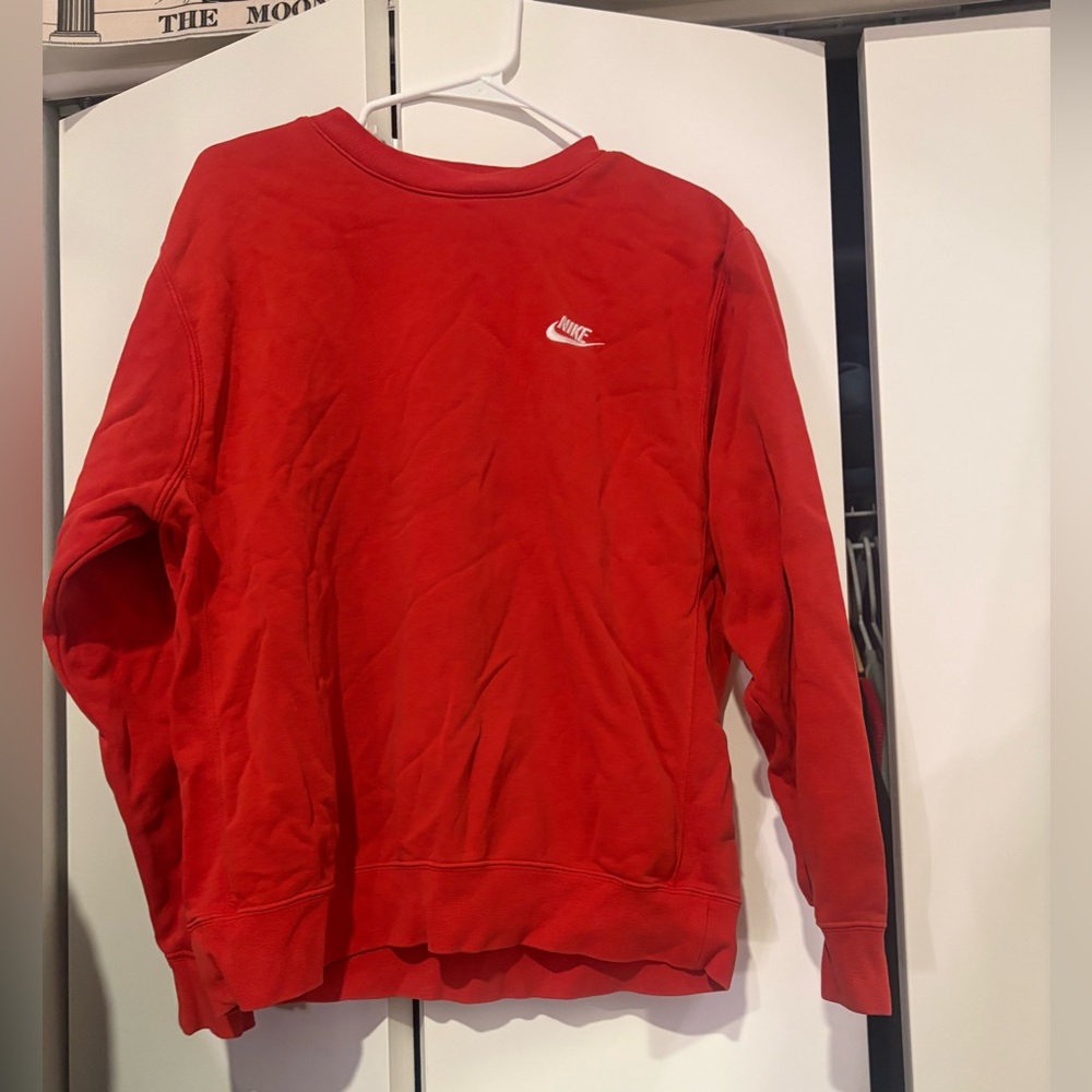 Nike Men's Bold Red Crewneck Sweater
